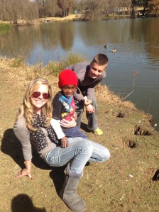 Fun feeding the ducks
